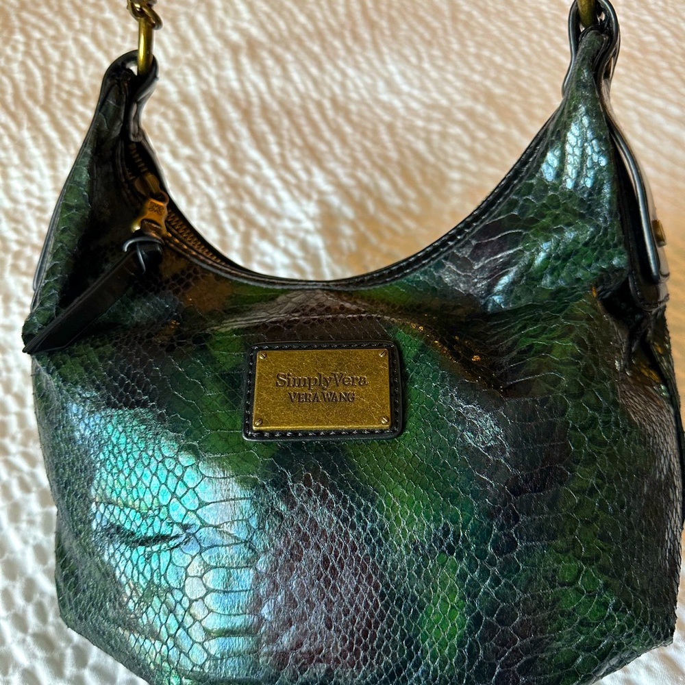 NWOT Vera Wang Faux Snakeskin Handbag